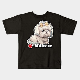 Luv my Maltese Kids T-Shirt